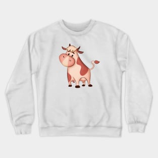 Cute Cow Drawing Crewneck Sweatshirt